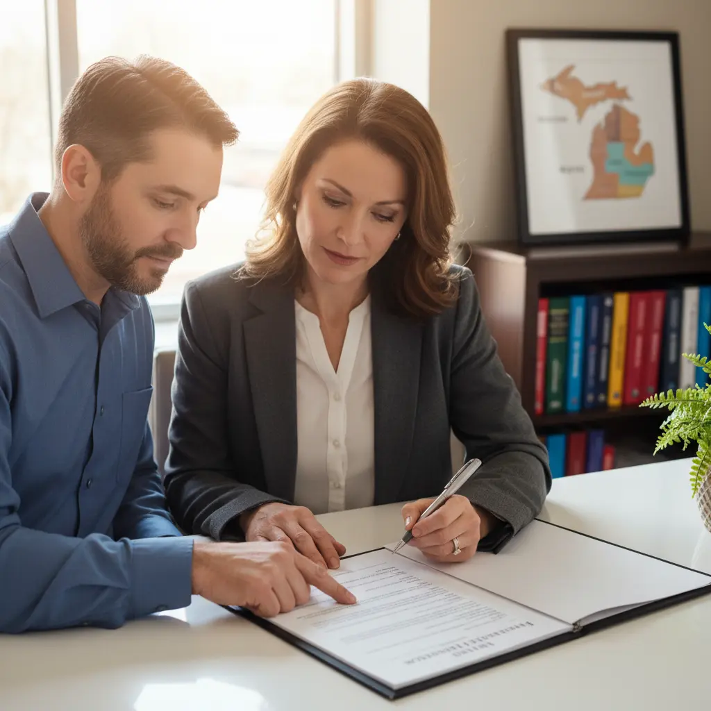 Prenuptial agreements in the Tri-County Area — couple drafting enforceable prenup in Michigan