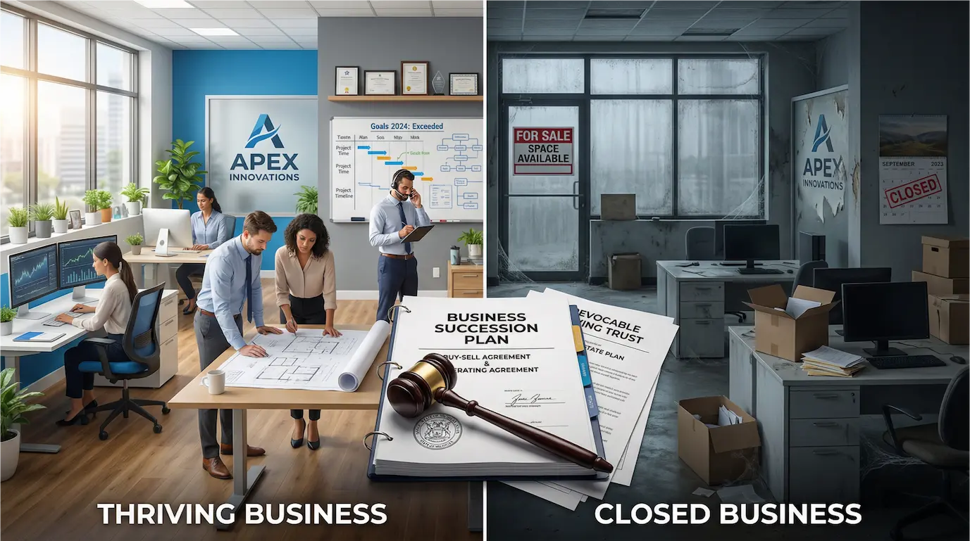 Coordinating business succession with estate planning in Michigan — outcomes with and without a plan
