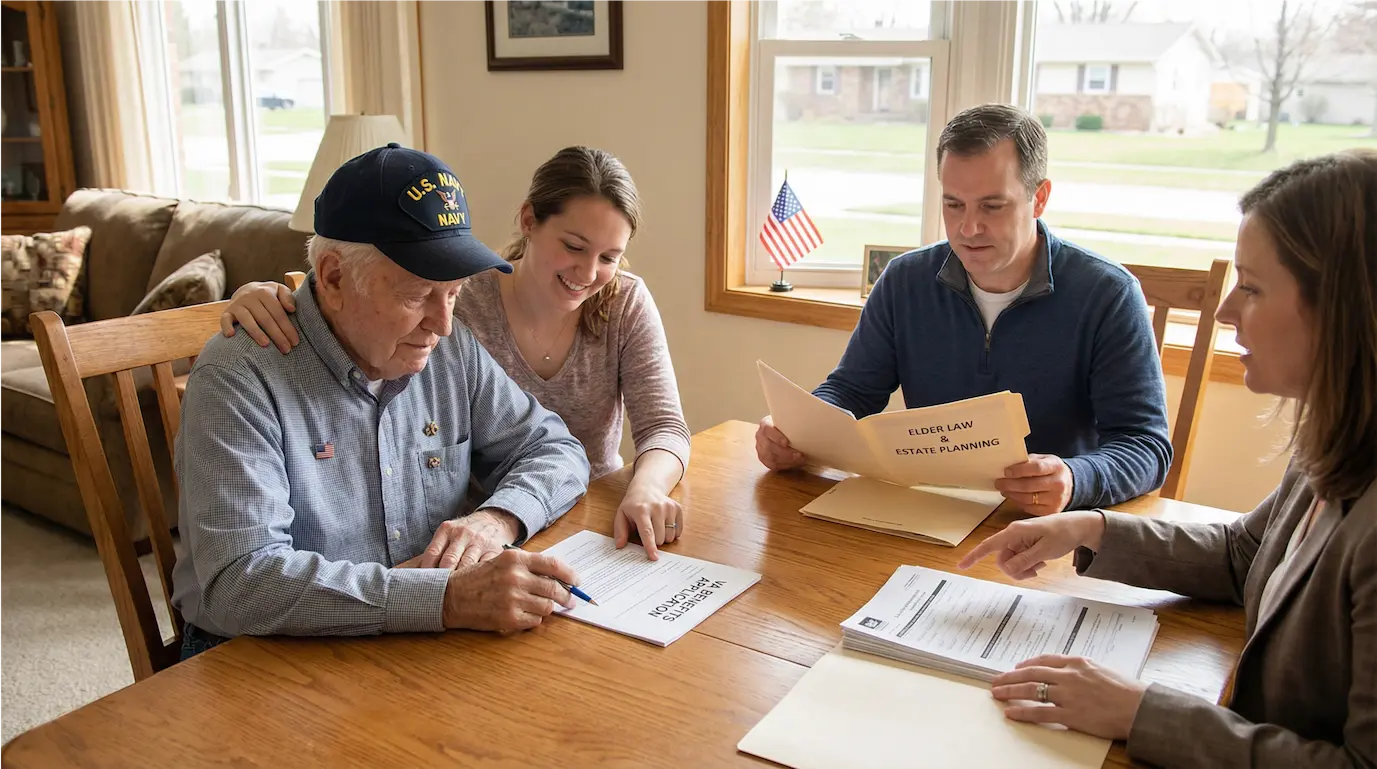 St. Clair County veteran receiving elder law planning assistance