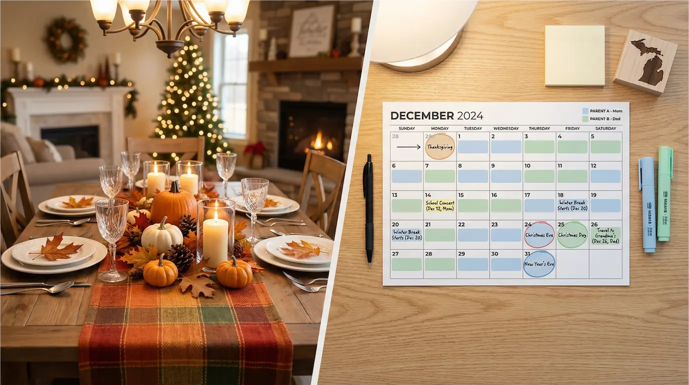 Holiday parenting-time planning in Southeast Michigan — structured schedules that protect family traditions and reduce conflict