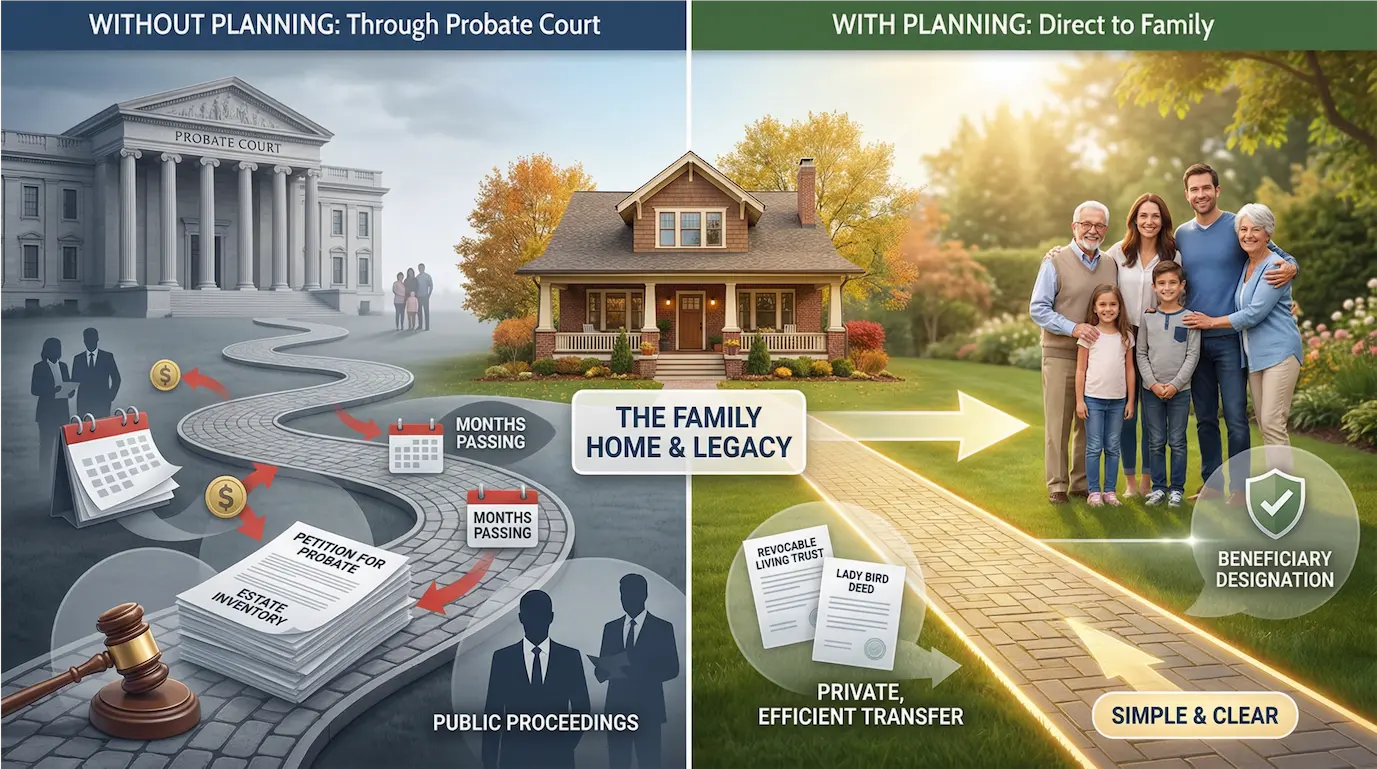 Michigan probate avoidance — keeping your estate out of court with trusts, Lady Bird deeds, and beneficiary designations