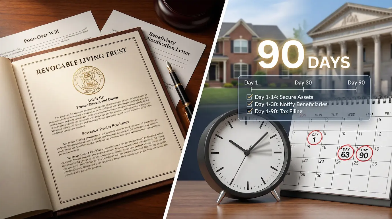Michigan trust administration timeline — what successor trustees must do in the first 90 days