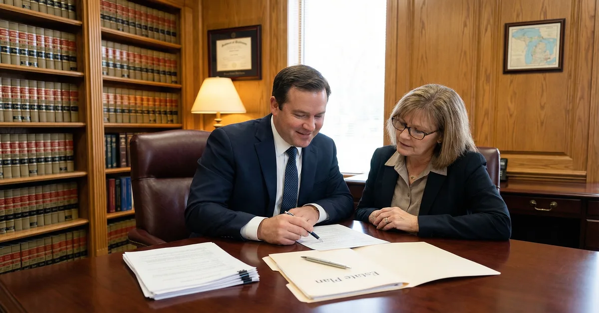 Michigan estate planning attorney consulting with client about selecting a personal representative