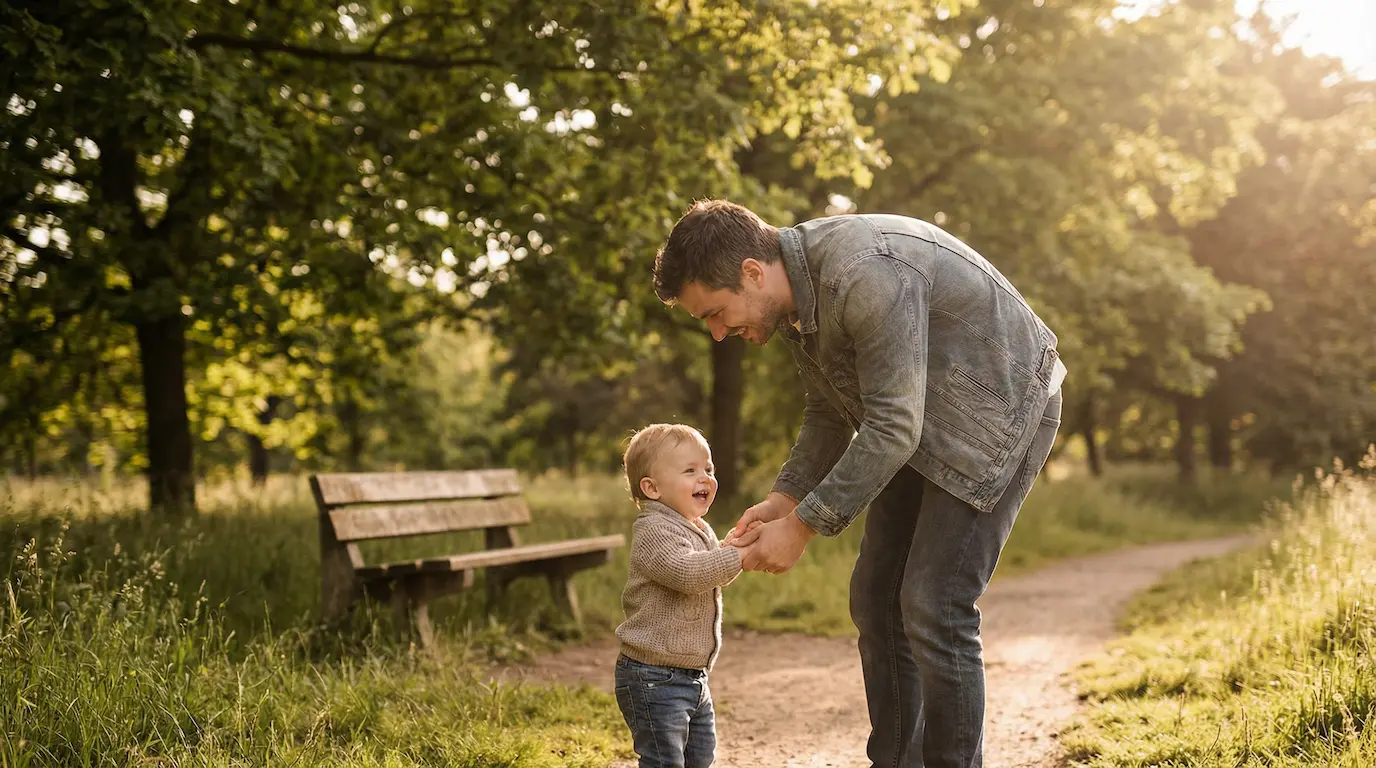 Michigan father spending parenting time with child after custody arrangement. Father's rights in Michigan custody cases